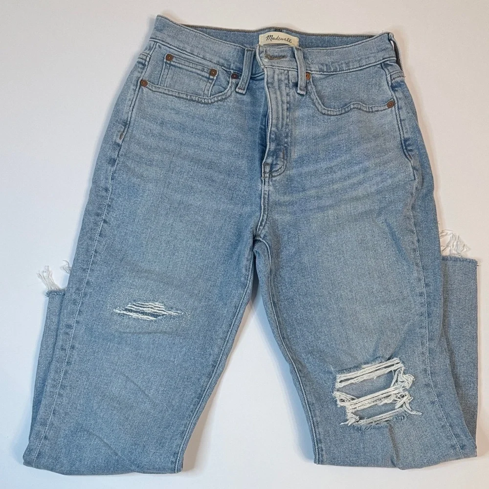 Madewell The Momjean High Rise Straight Leg Jeans 26 Petite 24” Inseam